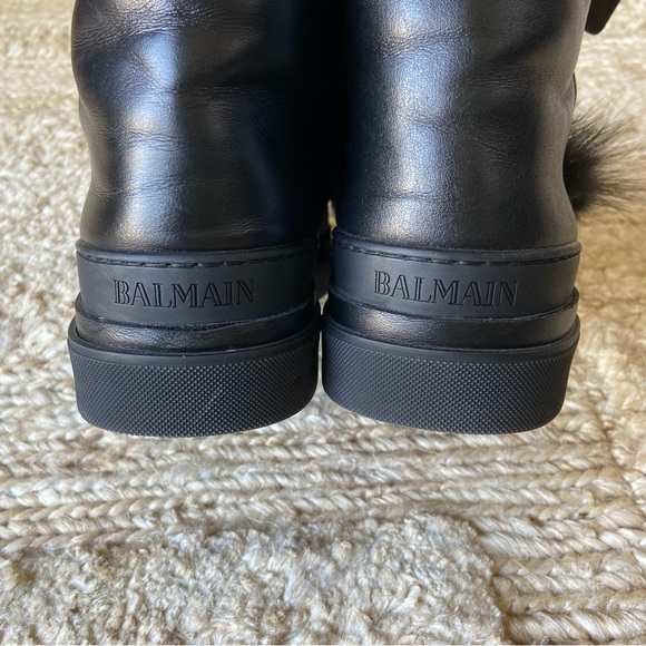 NWOB black Balmain fur boots/sneaker - 38 - Picture 5 of 10